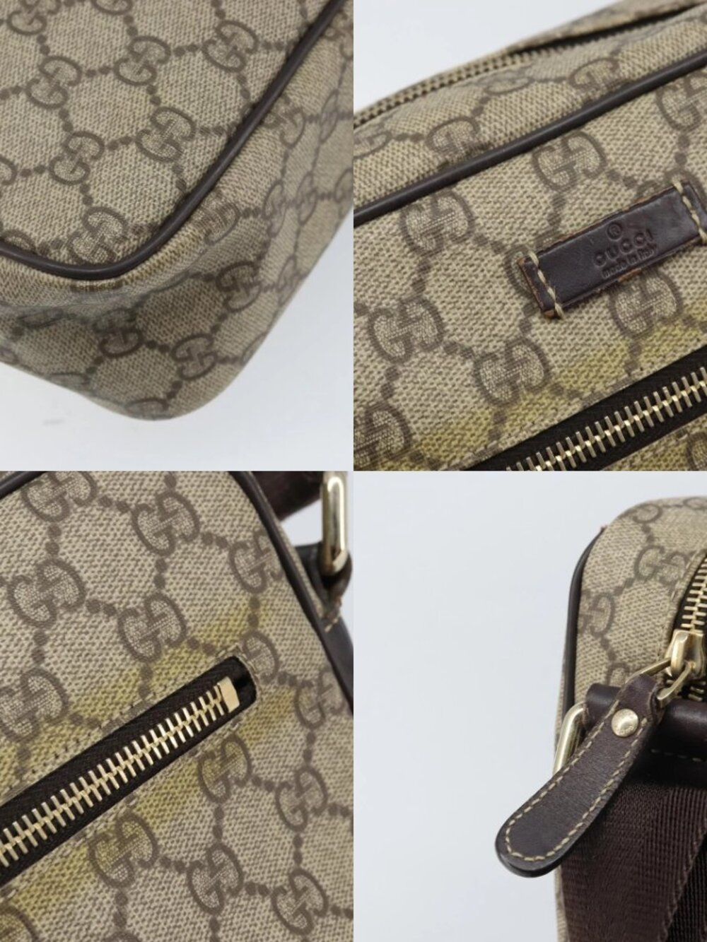 GUCCI GG Supreme Shoulder Bag PVC Beige Gold 201448 Auth ep13070 - Picture 13 of 15